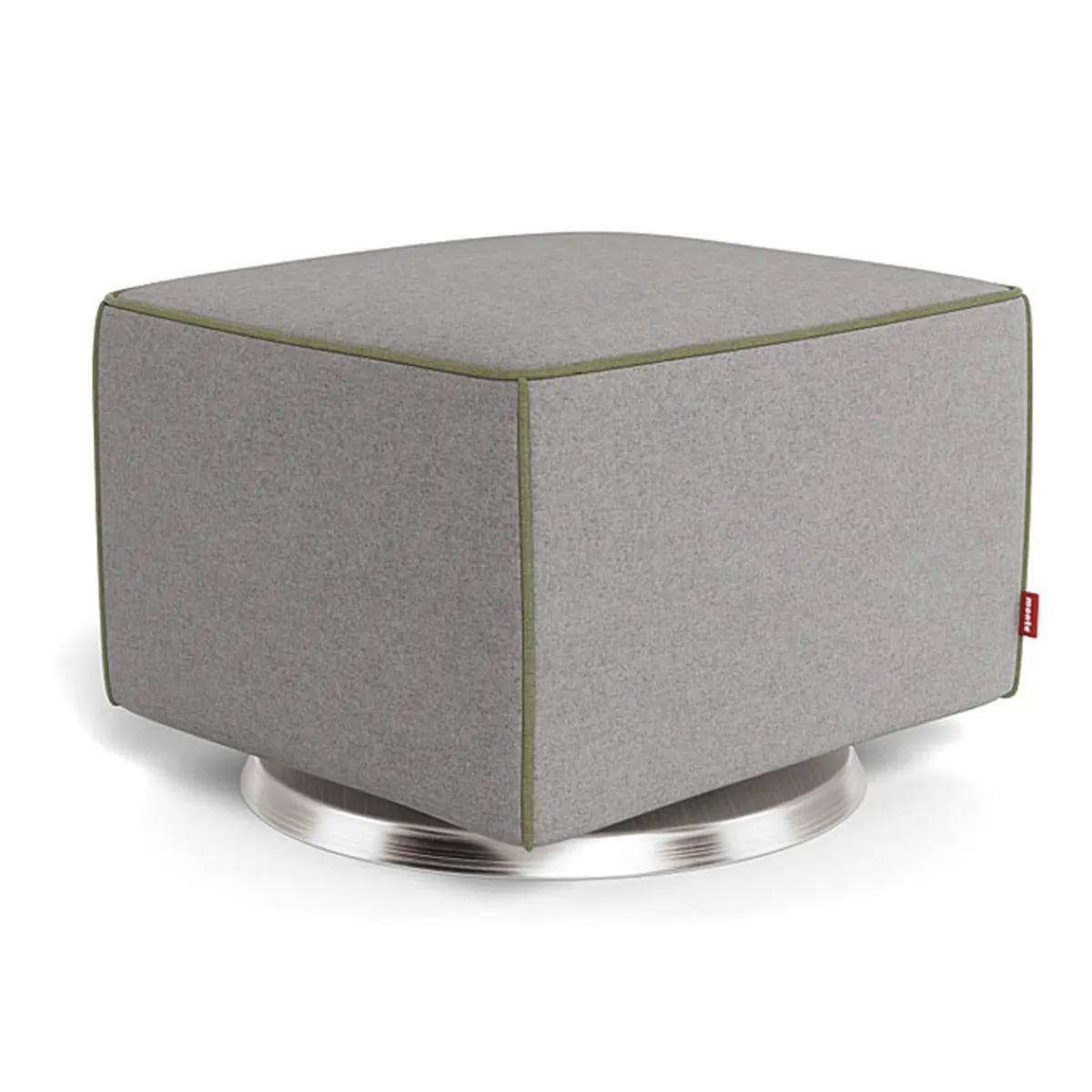 Ottomans-Monte Design Luca Ottoman - Wool Fabric with Swivel Base