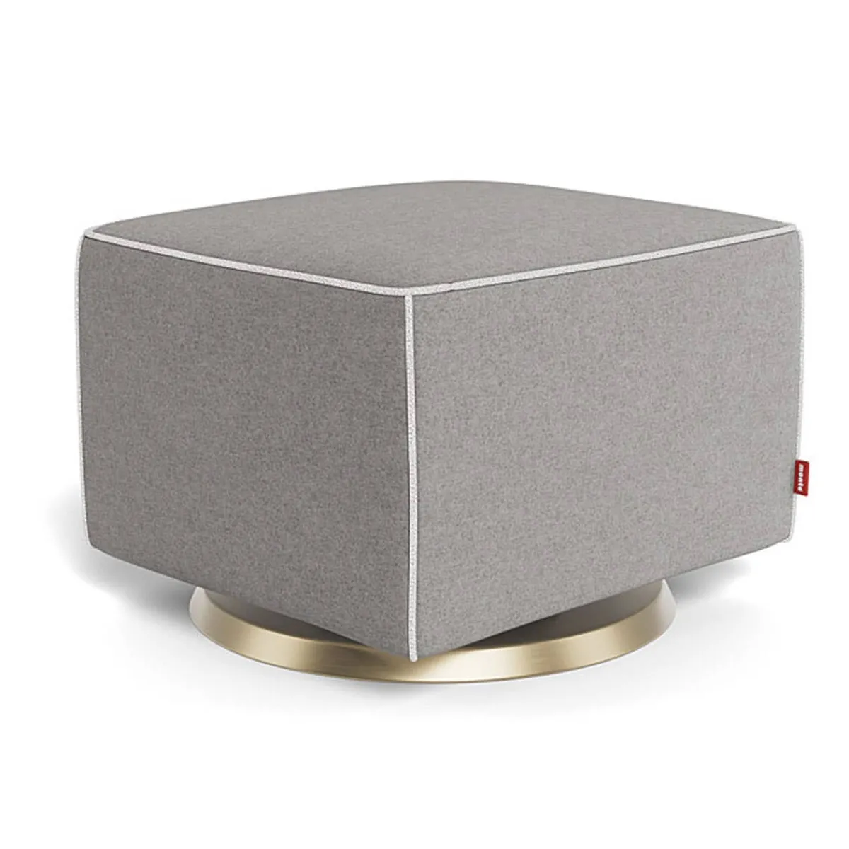 Ottomans-Monte Design Luca Ottoman - Wool Fabric with Swivel Base