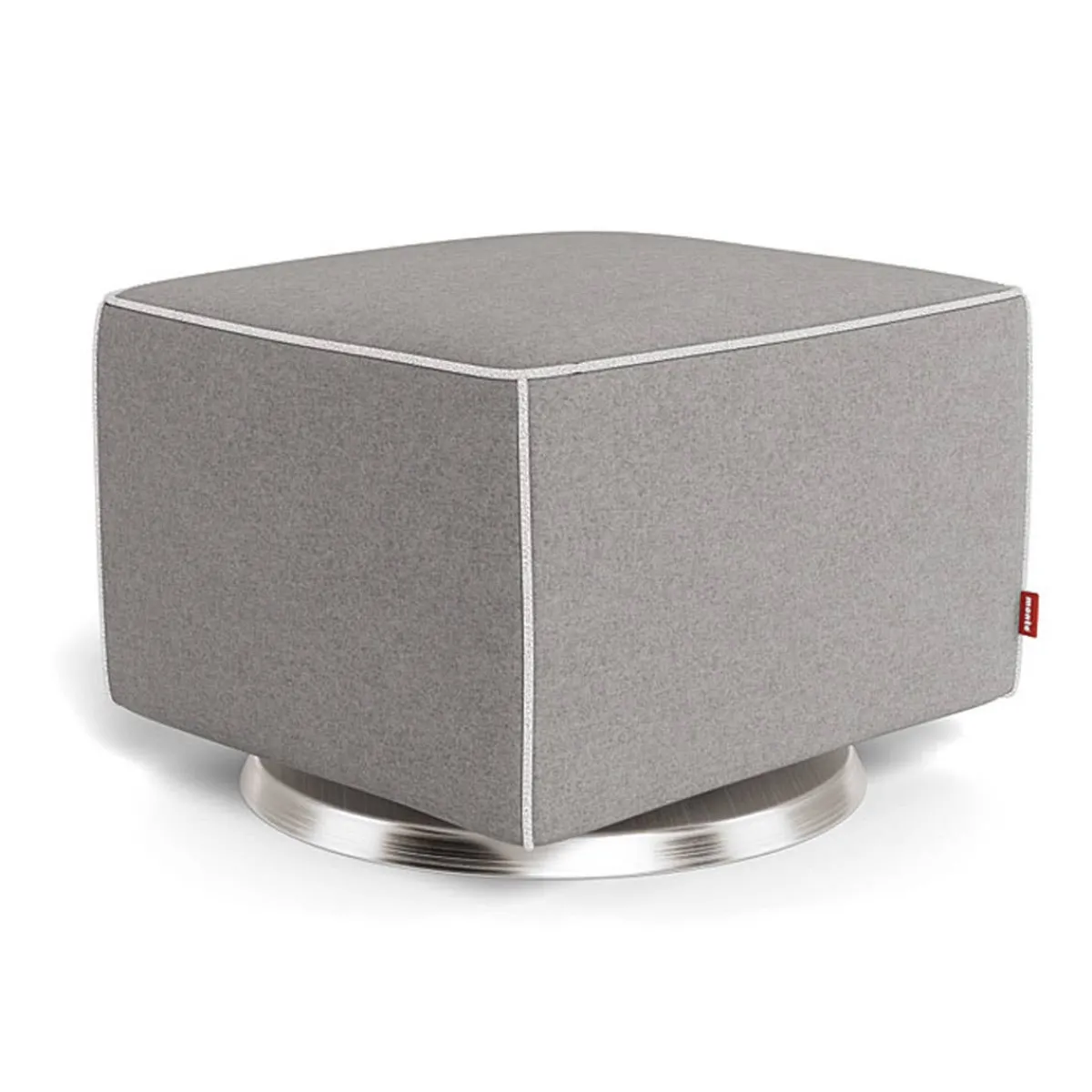 Ottomans-Monte Design Luca Ottoman - Wool Fabric with Swivel Base
