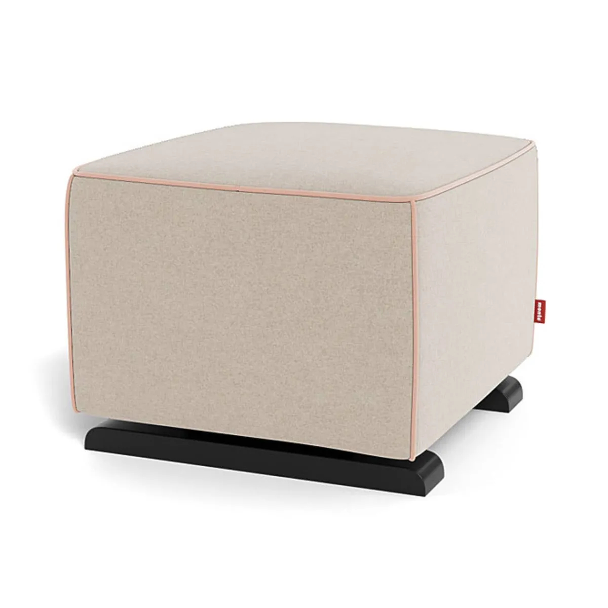 Ottomans-Monte Design Luca Ottoman - Wool Fabric with Espresso Base