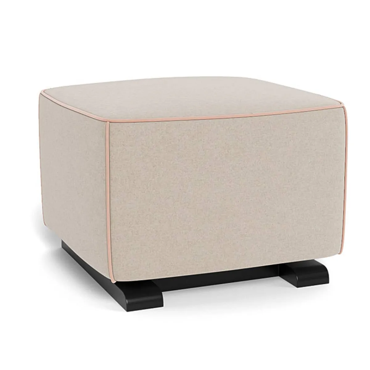 Ottomans-Monte Design Luca Ottoman - Wool Fabric with Espresso Base