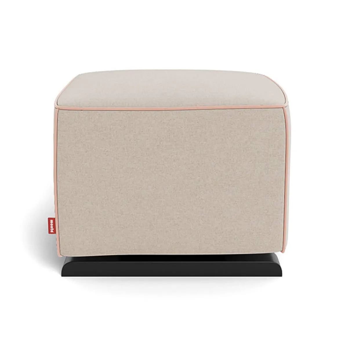 Ottomans-Monte Design Luca Ottoman - Wool Fabric with Espresso Base