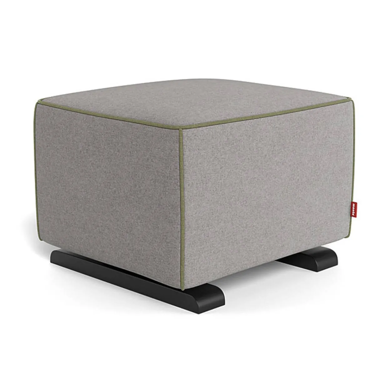 Ottomans-Monte Design Luca Ottoman - Wool Fabric with Espresso Base
