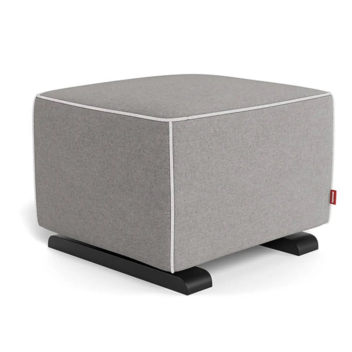Ottomans-Monte Design Luca Ottoman - Wool Fabric with Espresso Base
