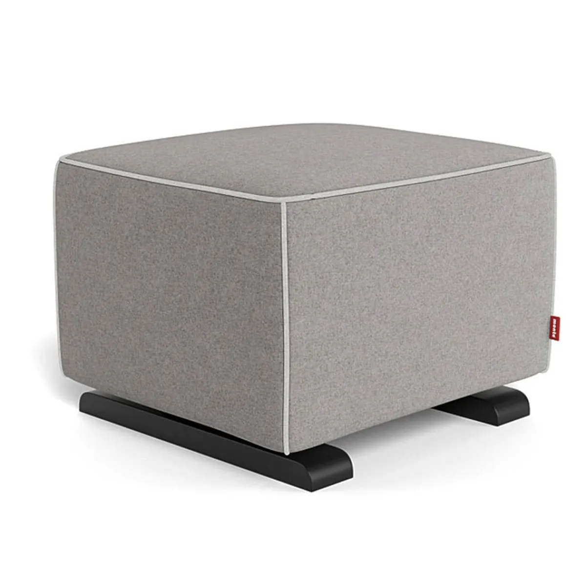 Ottomans-Monte Design Luca Ottoman - Wool Fabric with Espresso Base