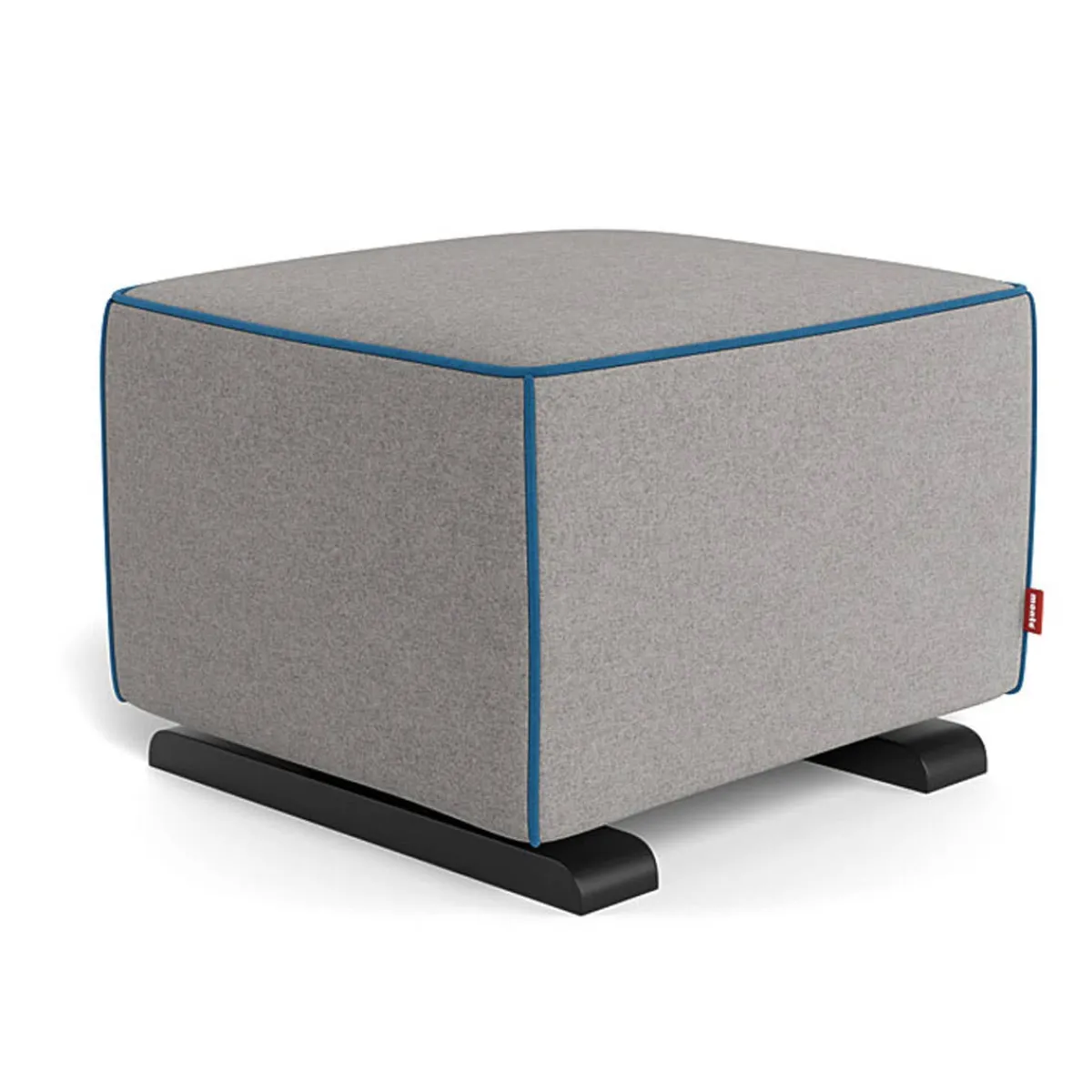 Ottomans-Monte Design Luca Ottoman - Wool Fabric with Espresso Base