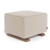 Ottomans-Monte Design Luca Ottoman - Wool Fabric with Walnut Base