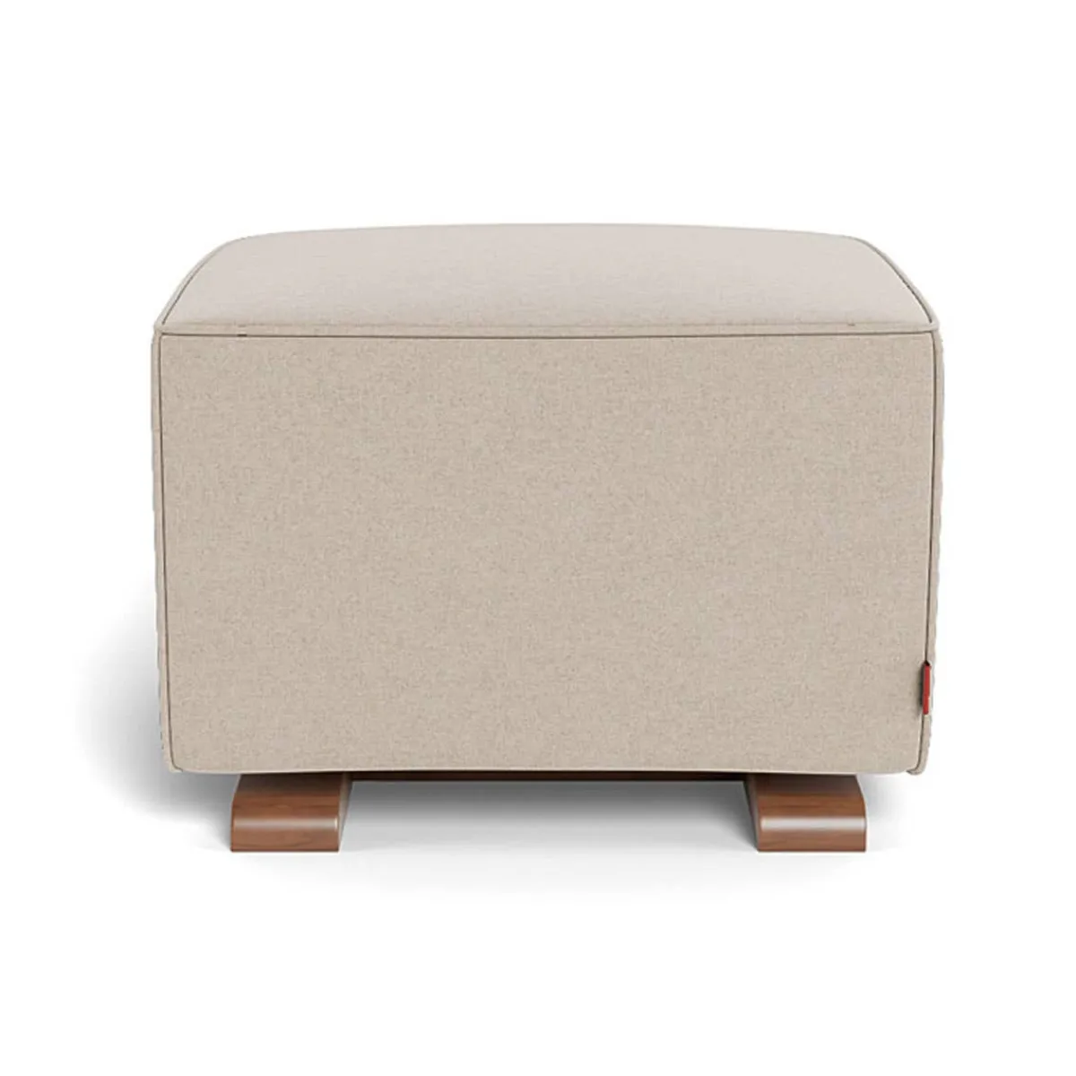 Ottomans-Monte Design Luca Ottoman - Wool Fabric with Walnut Base