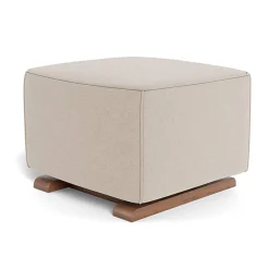 Ottomans-Monte Design Luca Ottoman - Wool Fabric with Walnut Base