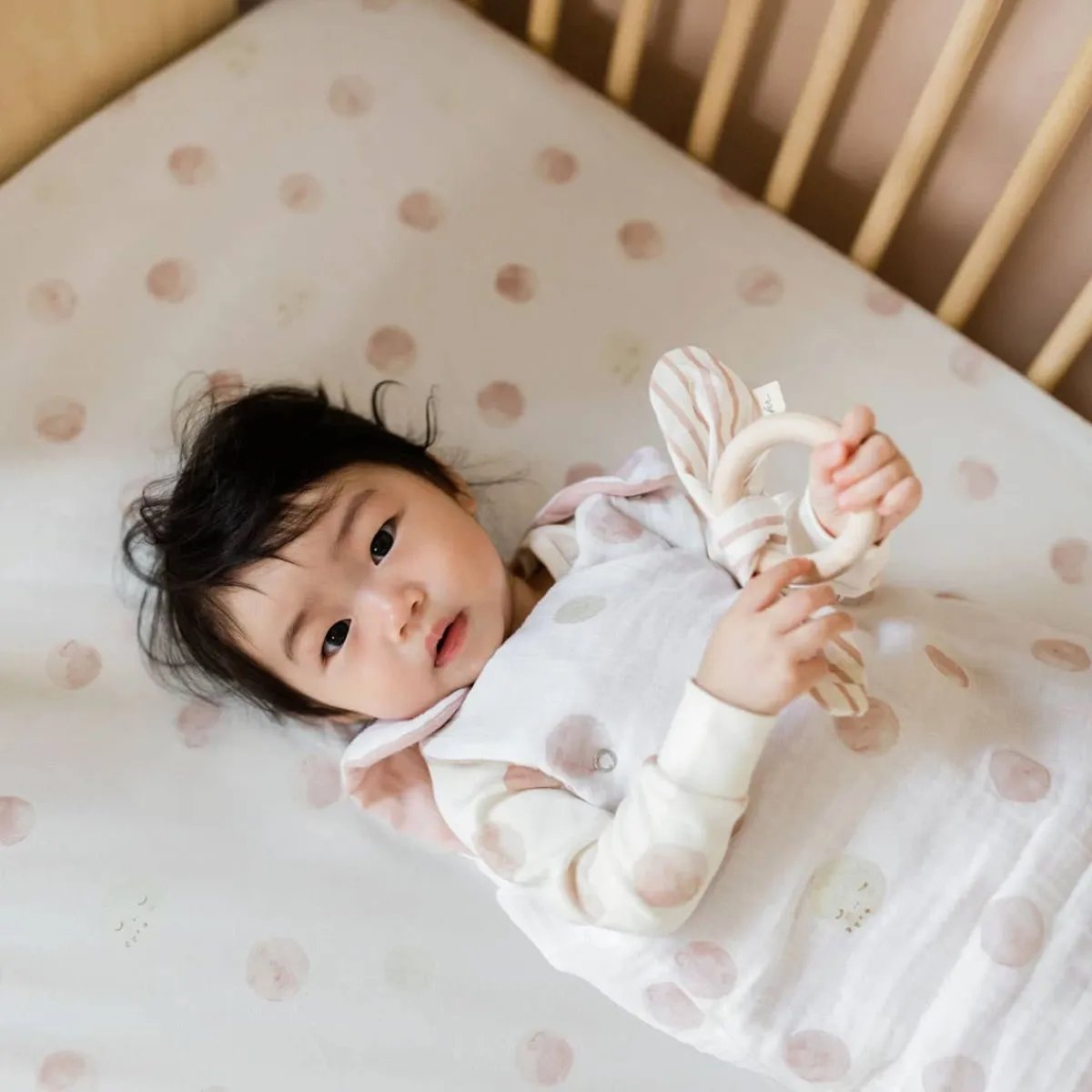 Crib Fitted Sheets-Pehr Luna Crib Sheet