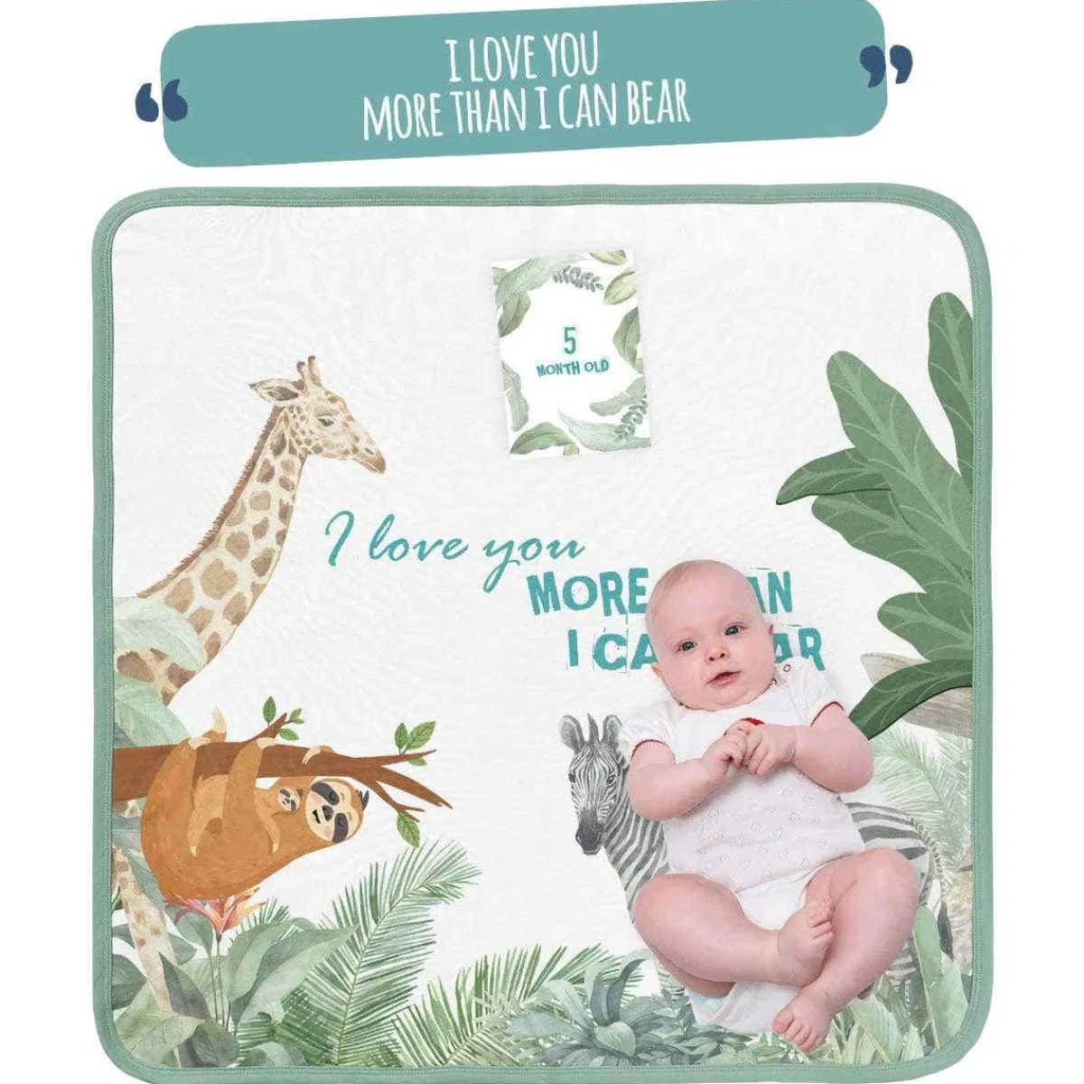 Blankets-Earth Baby Outfitters Luxe Tencel Milestone Blanket