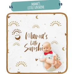 Blankets-Earth Baby Outfitters Luxe Tencel Milestone Blanket