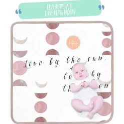 Blankets-Earth Baby Outfitters Luxe Tencel Milestone Blanket