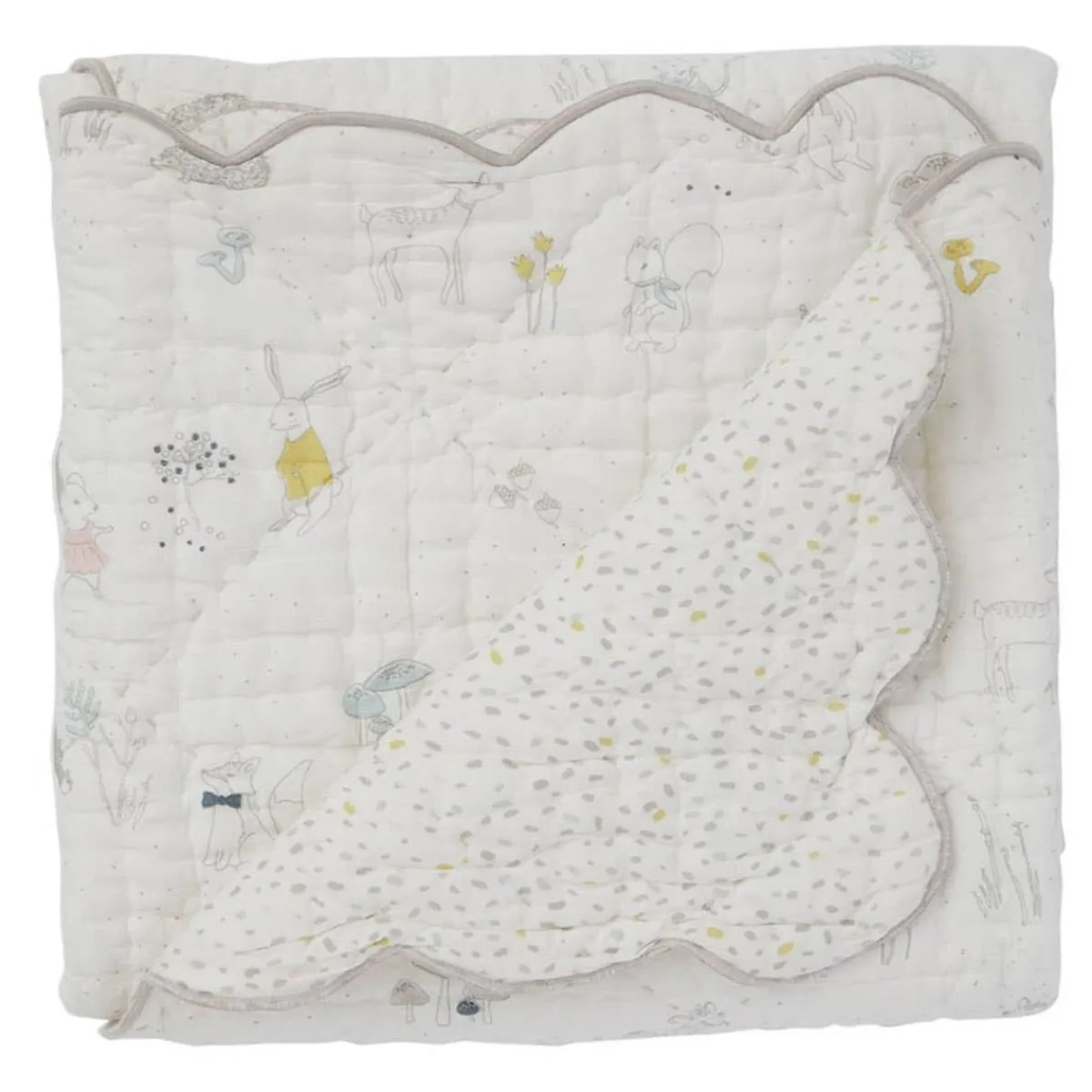 Kids Bedding|Blankets-Pehr Magical Forest Quilted Nursery Blanket