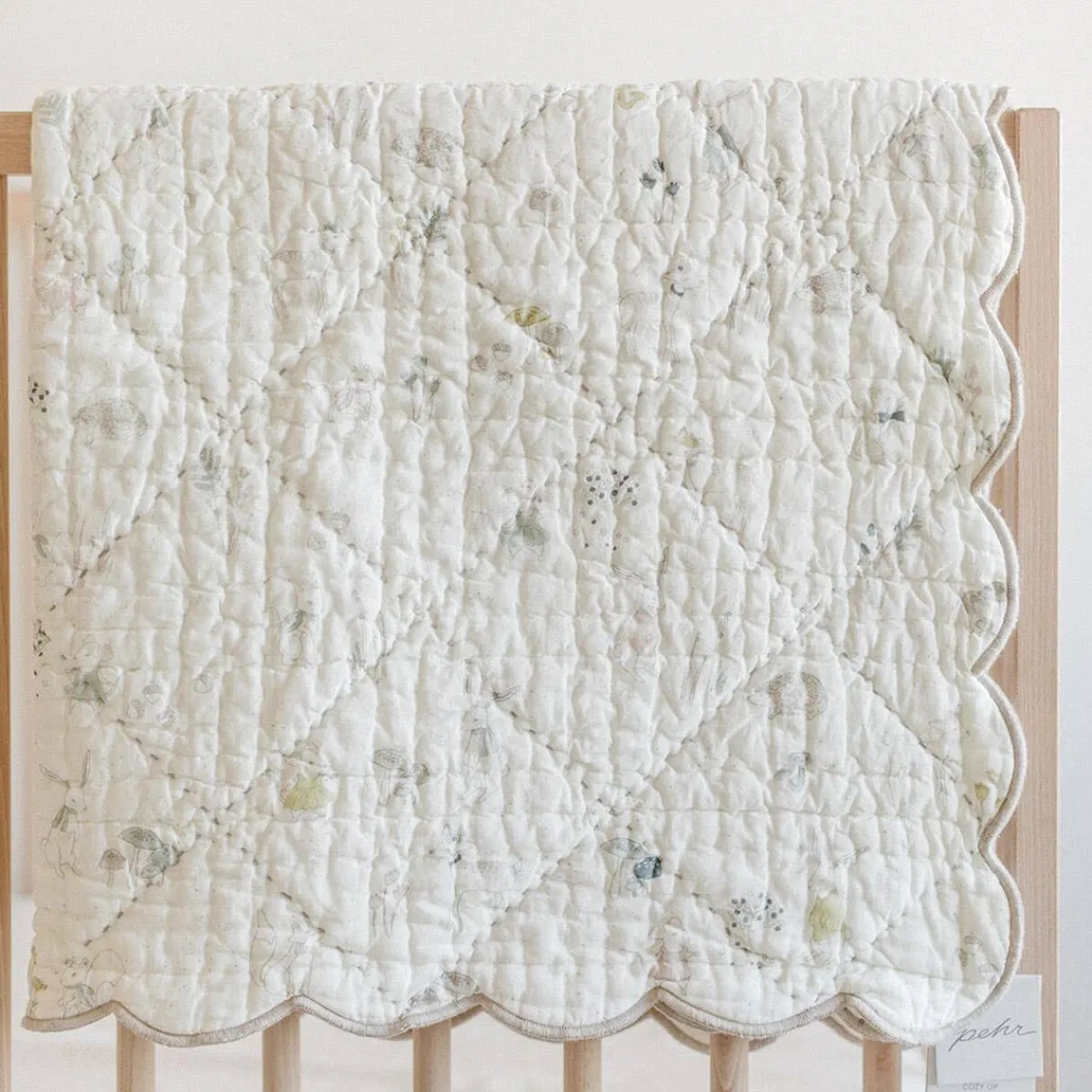 Kids Bedding|Blankets-Pehr Magical Forest Quilted Nursery Blanket