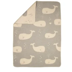 Blankets-David Fussenegger Maja Blanket - Whales All Over (75x100cm)