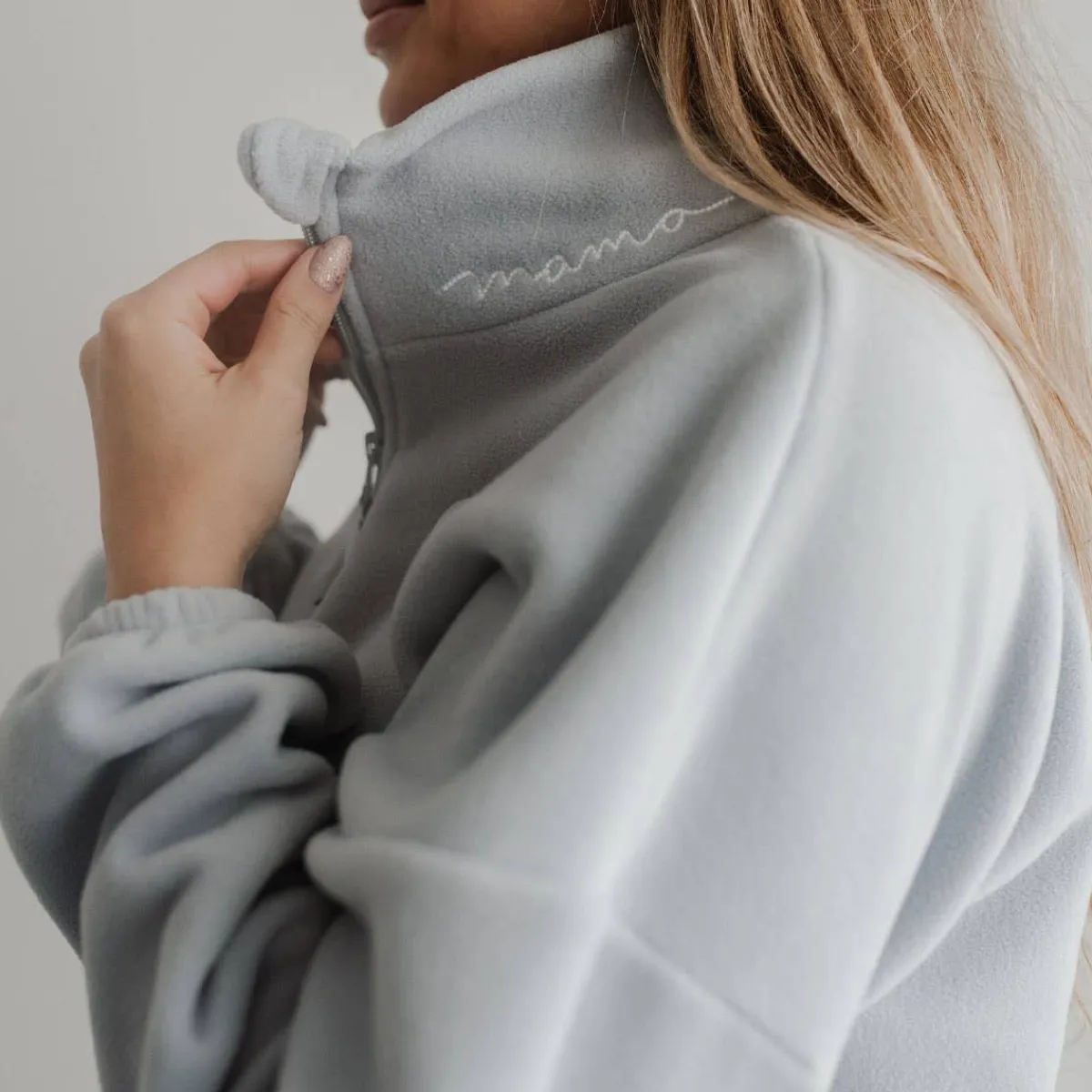 Tees + Sweaters-North Kinder Mama Polar Fleece Zip Sweater