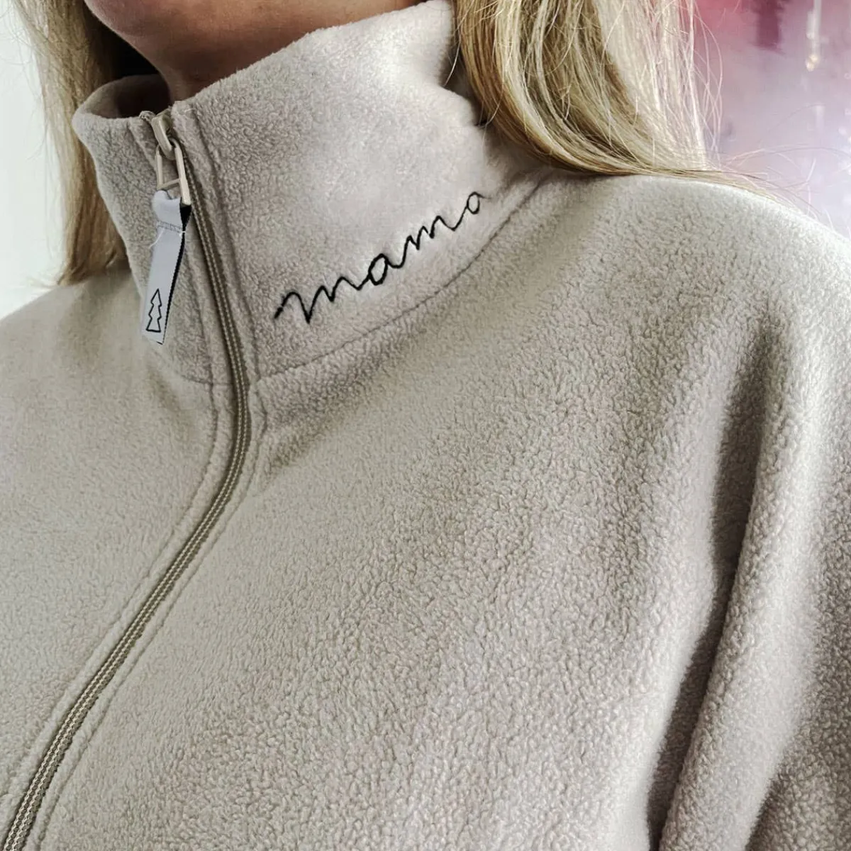 Tees + Sweaters-North Kinder Mama Polar Fleece Zip Sweater