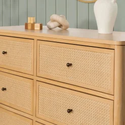 Dressers-Namesake Marin with Cane 6 Drawer Dresser