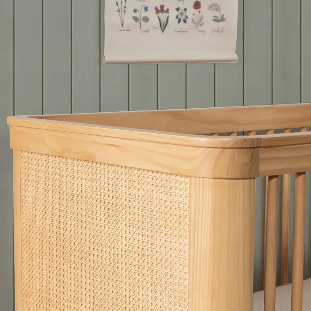 Convertible Cribs-Namesake Marin with Cane 3-in-1 Crib