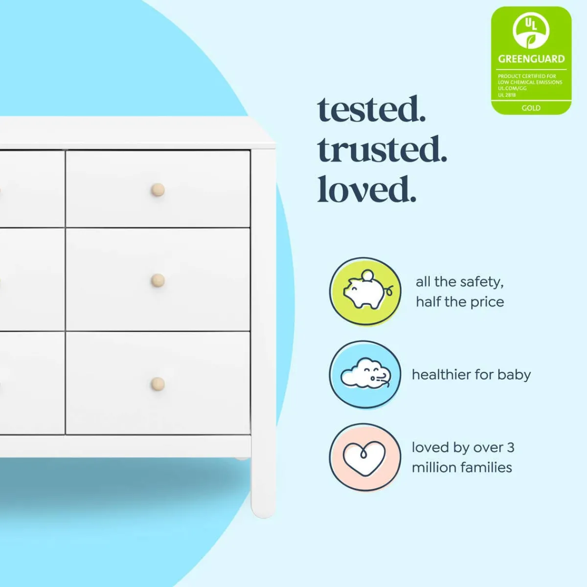 Dressers-DaVinci Marisol 6 Drawer Dresser