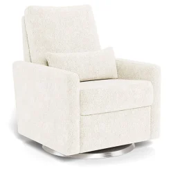 Motorized Gliders|Gliders-Monte Design Matera Glider Motorized Recliner - Faux Sheepskin Fabric with Swivel Base