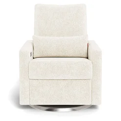 Motorized Gliders|Gliders-Monte Design Matera Glider Motorized Recliner - Faux Sheepskin Fabric with Swivel Base