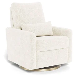 Motorized Gliders|Gliders-Monte Design Matera Glider Motorized Recliner - Faux Sheepskin Fabric with Swivel Base