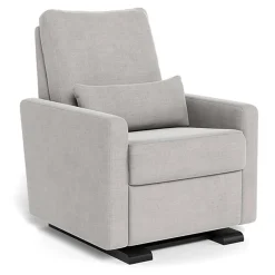 Motorized Gliders|Gliders-Monte Design Matera Glider Motorized Recliner - European Fabric with Espresso Base