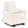 Motorized Gliders|Gliders-Monte Design Matera Glider Motorized Recliner - Faux Sheepskin Fabric with Espresso Base