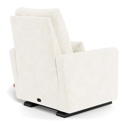 Motorized Gliders|Gliders-Monte Design Matera Glider Motorized Recliner - Faux Sheepskin Fabric with Espresso Base
