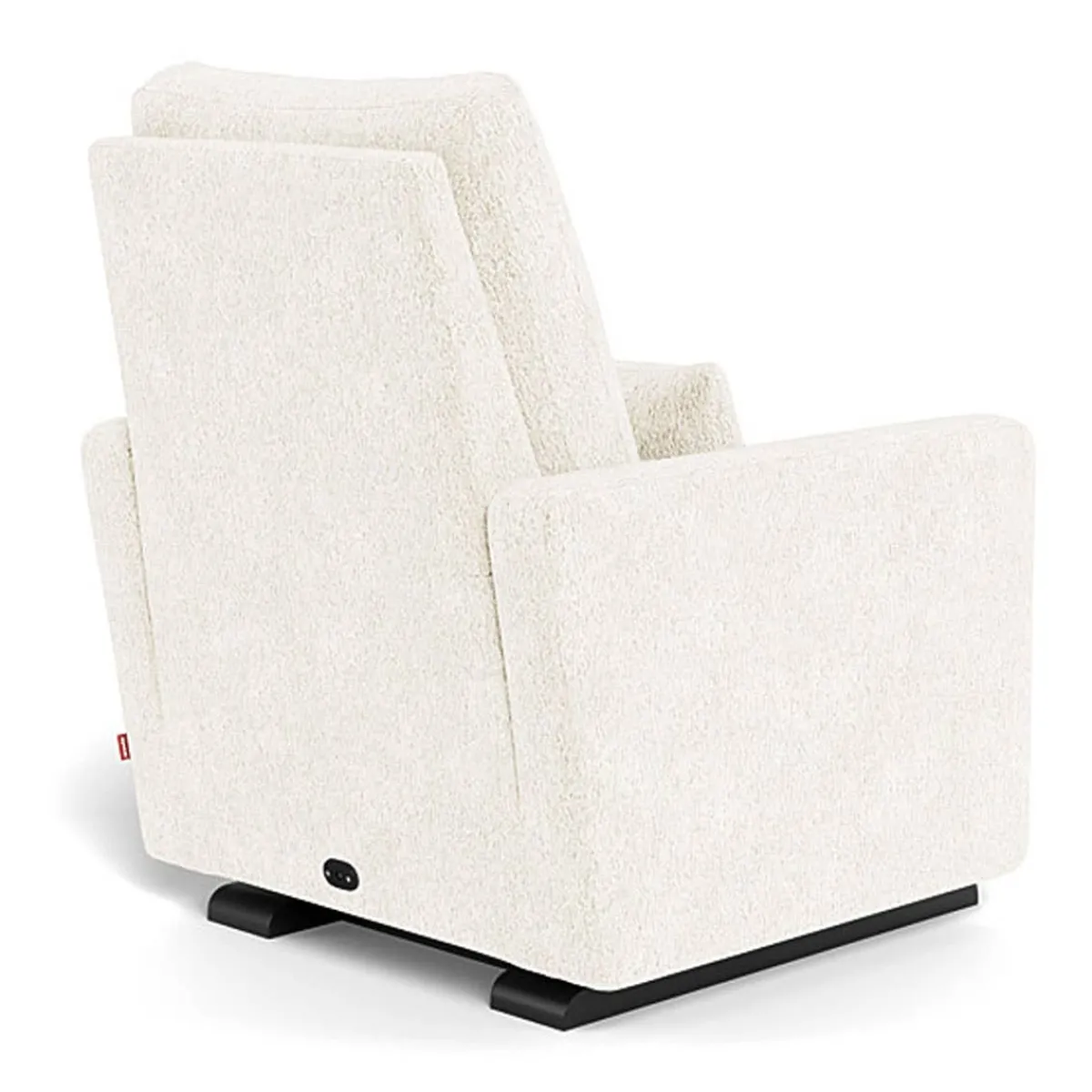 Motorized Gliders|Gliders-Monte Design Matera Glider Motorized Recliner - Faux Sheepskin Fabric with Espresso Base