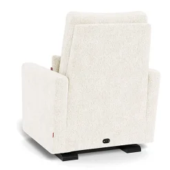 Motorized Gliders|Gliders-Monte Design Matera Glider Motorized Recliner - Faux Sheepskin Fabric with Espresso Base