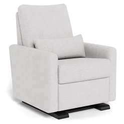 Motorized Gliders|Gliders-Monte Design Matera Glider Motorized Recliner - Fabric with Espresso Base