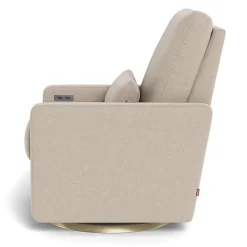 Gliders|Motorized Gliders-Monte Design Matera Glider Motorized Swivel Recliner - Wool Fabric