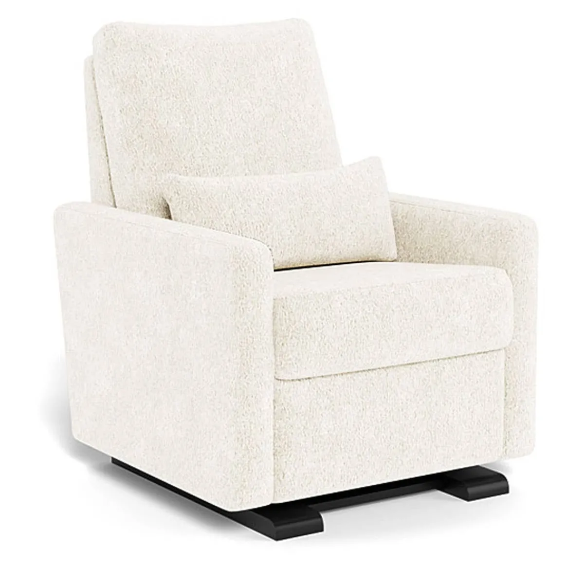 Gliders-Monte Design Matera Glider Recliner - Faux Sheepskin with Espresso Base
