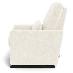 Gliders-Monte Design Matera Glider Recliner - Faux Sheepskin with Espresso Base