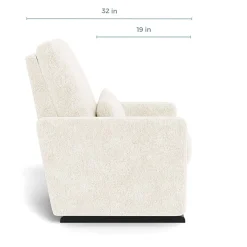 Gliders-Monte Design Matera Glider Recliner - Faux Sheepskin with Espresso Base