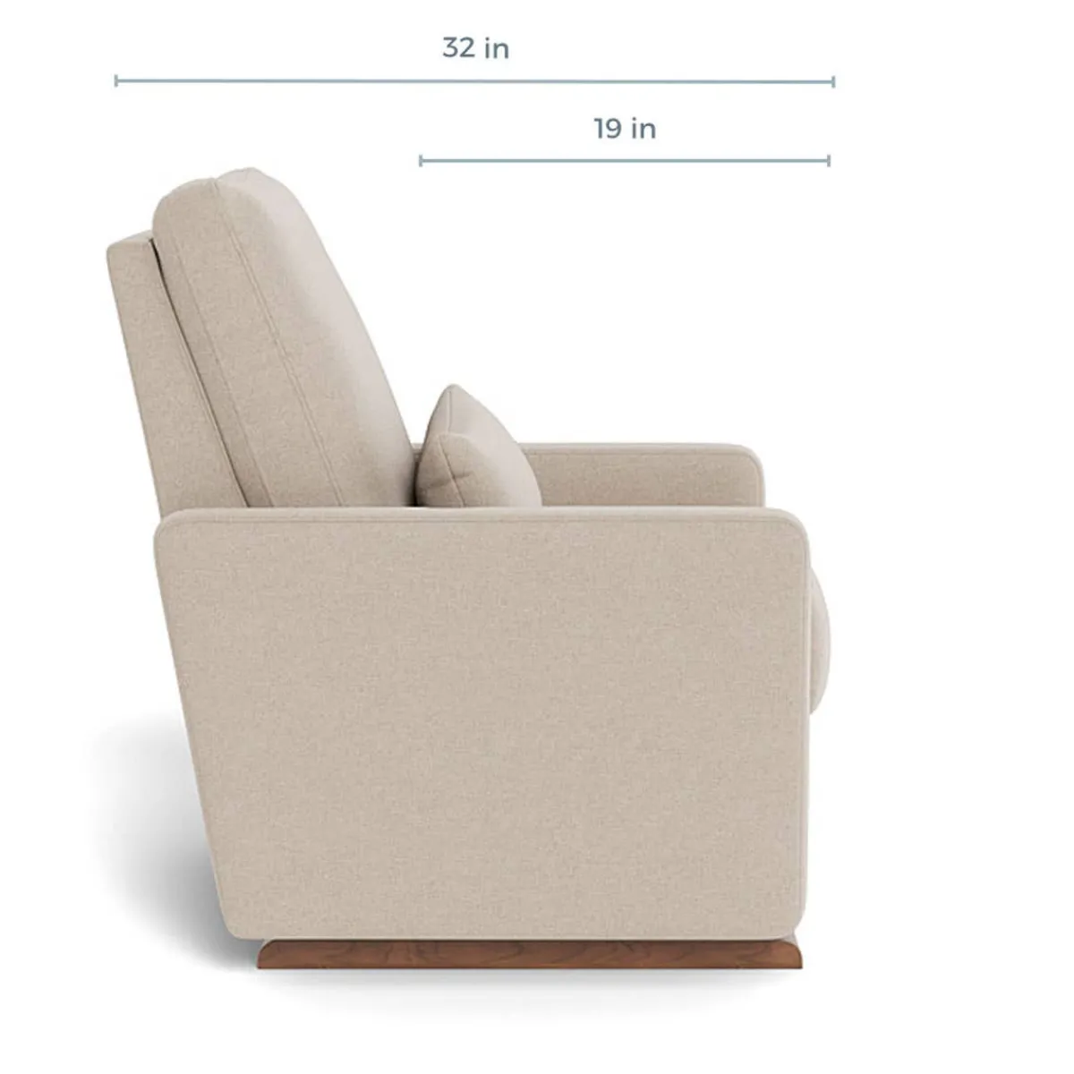 Gliders-Monte Design Matera Glider Recliner - Wool Fabric