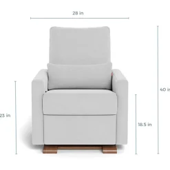 Gliders-Monte Design Matera Glider Recliner with Walnut Base