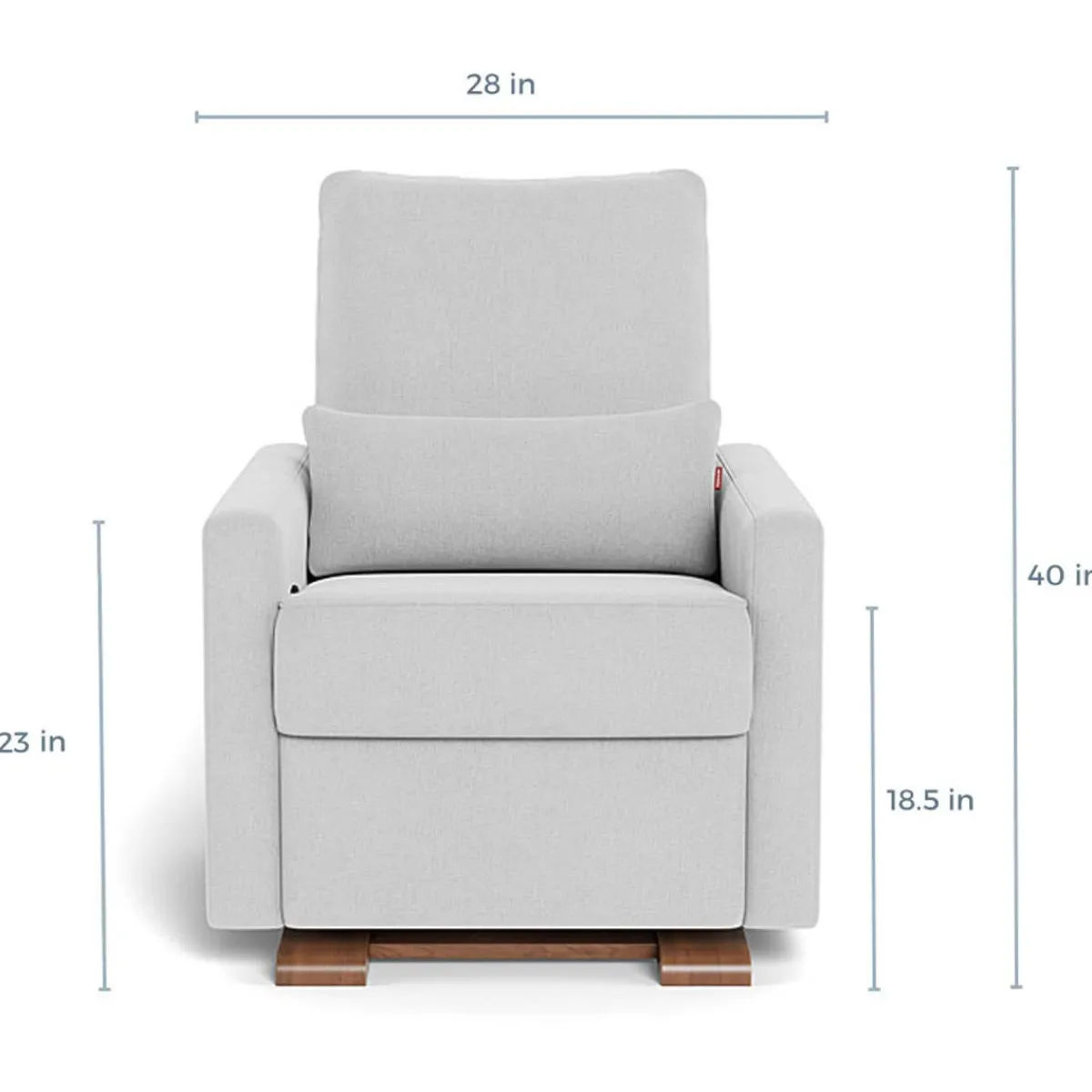 Gliders-Monte Design Matera Glider Recliner with Walnut Base
