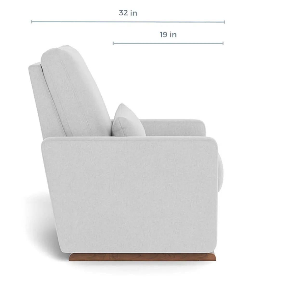 Gliders-Monte Design Matera Glider Recliner with Walnut Base