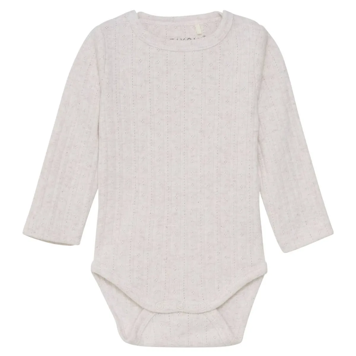 Onesies|Sleepers-Fixoni Melange Long Sleeve Bodysuit