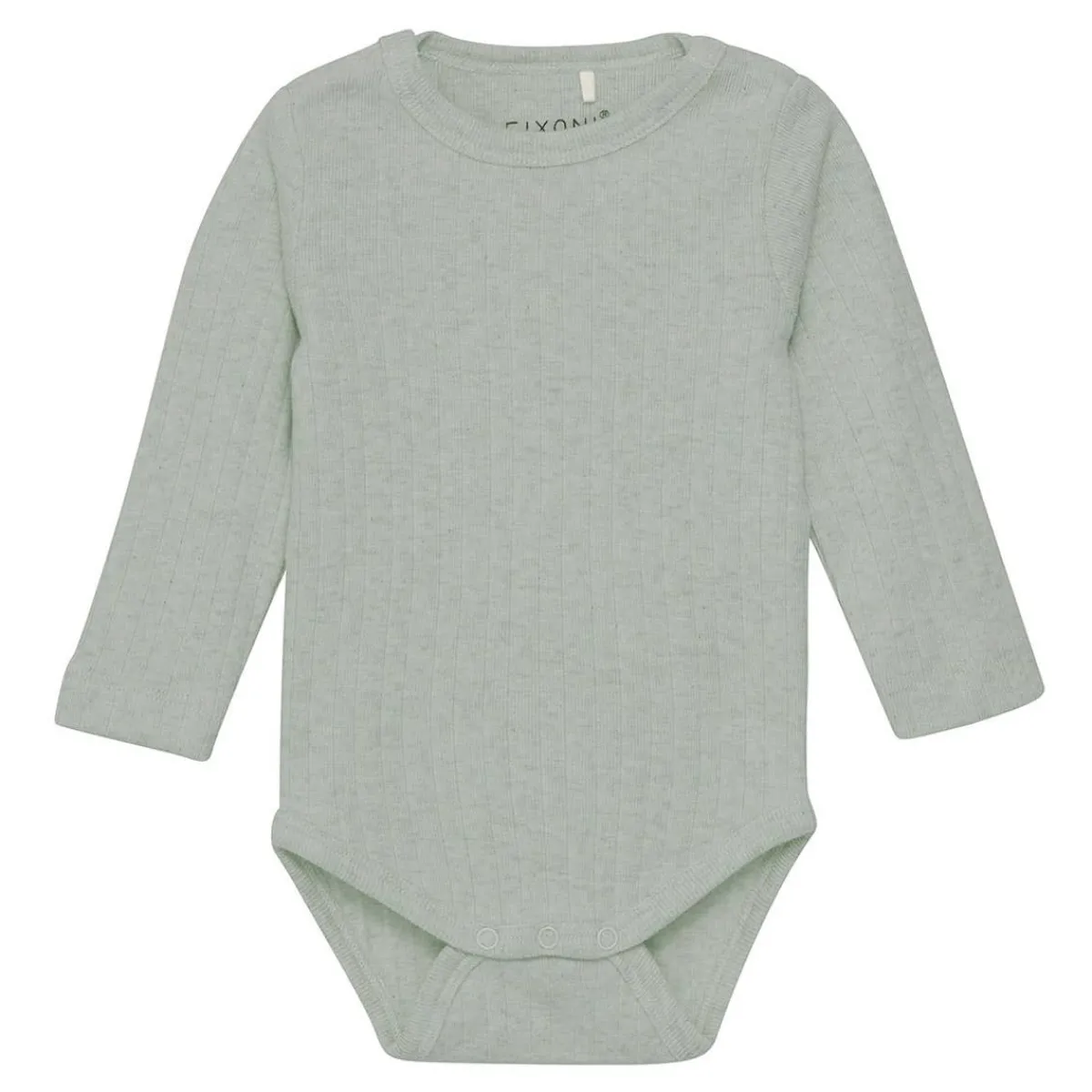 Onesies|Sleepers-Fixoni Melange Long Sleeve Bodysuit