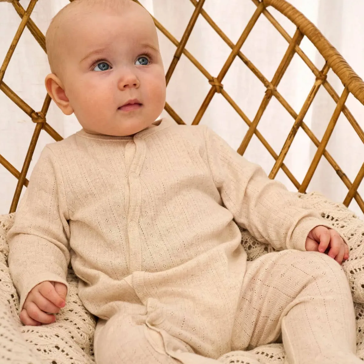 Onesies|Sleepers-Fixoni Melange Long Sleeve Romper