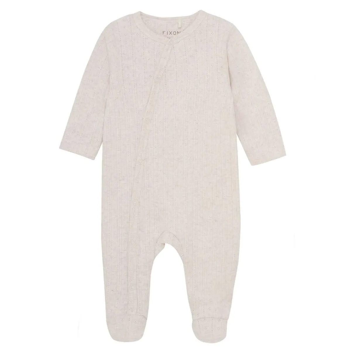 Onesies|Sleepers-Fixoni Melange Long Sleeve Romper