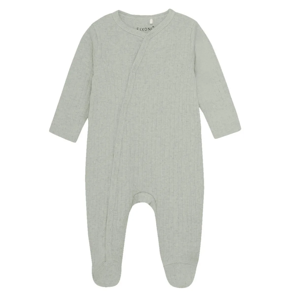 Onesies|Sleepers-Fixoni Melange Long Sleeve Romper