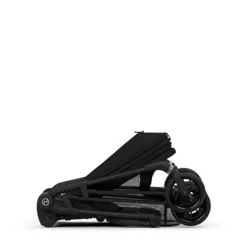 Travel Strollers-Cybex Melio Carbon 3 Ultra Lightweight Stroller Moon Black