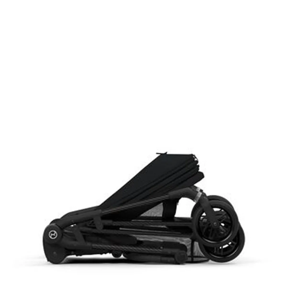Travel Strollers-Cybex Melio Carbon 3 Ultra Lightweight Stroller Moon Black