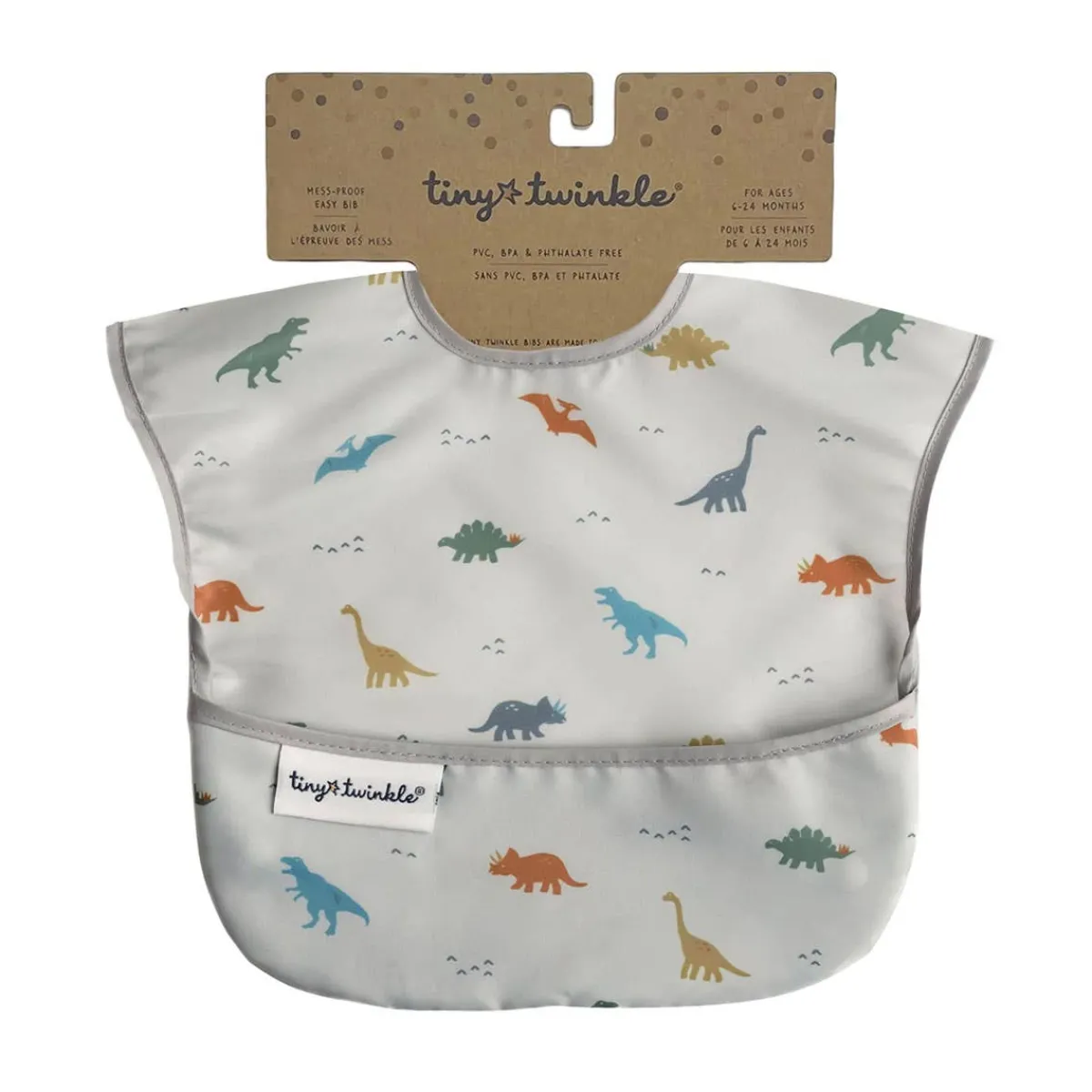 Bibs + Burps-Tiny Twinkle Mess-Proof Easy Bib